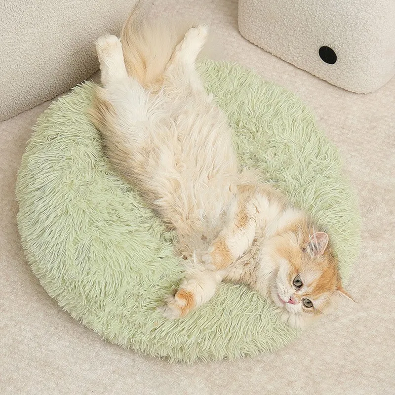 

Long Haired Pet Nest Winter Warm Nest All Season Universal Pet Mattress Round Home Pet Supplies Household Goods