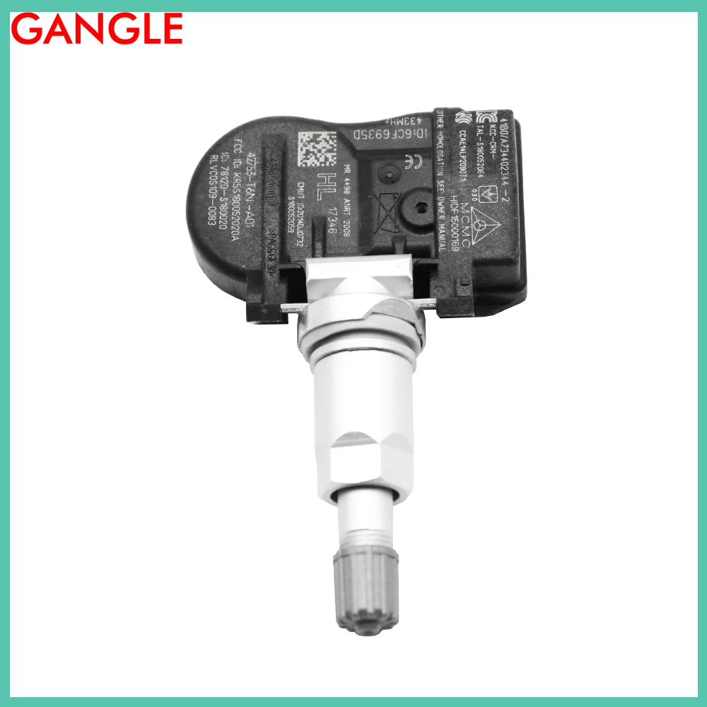 TYRE PRESSURE SENSOR FOR 2018-2023 ACURA RDX TPMS 433MHz ACURA TIRE PRESSURE SENSOR TPMS SENSOR 42753-T6N-A01 42753-TG7-A51