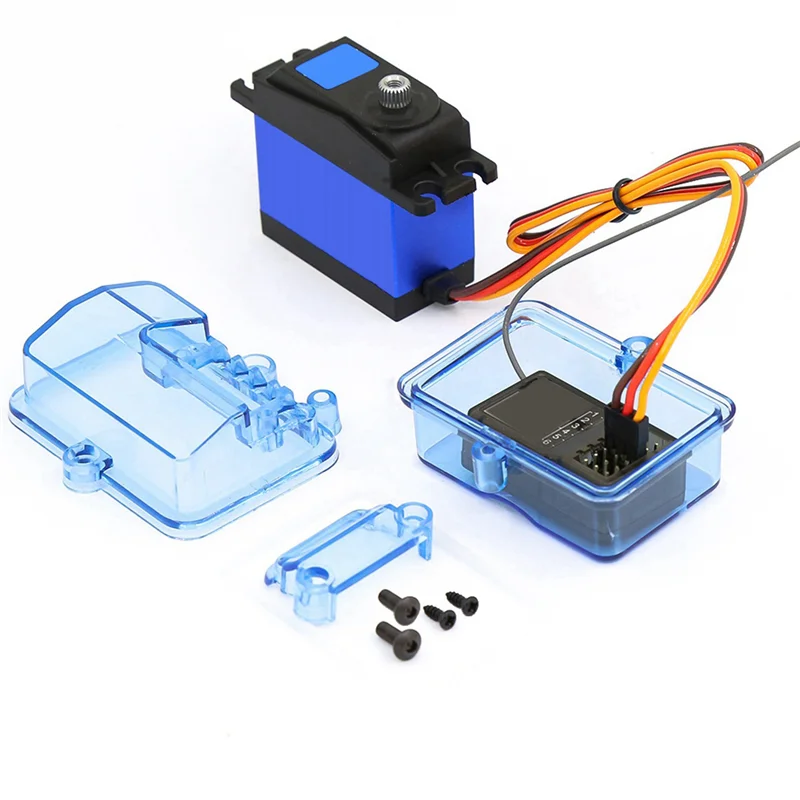 Boîte de réception de récepteur étanche en plastique bleu AS96-6X, pièces de mise à niveau pour voiture Huanqi 727/Slash RC