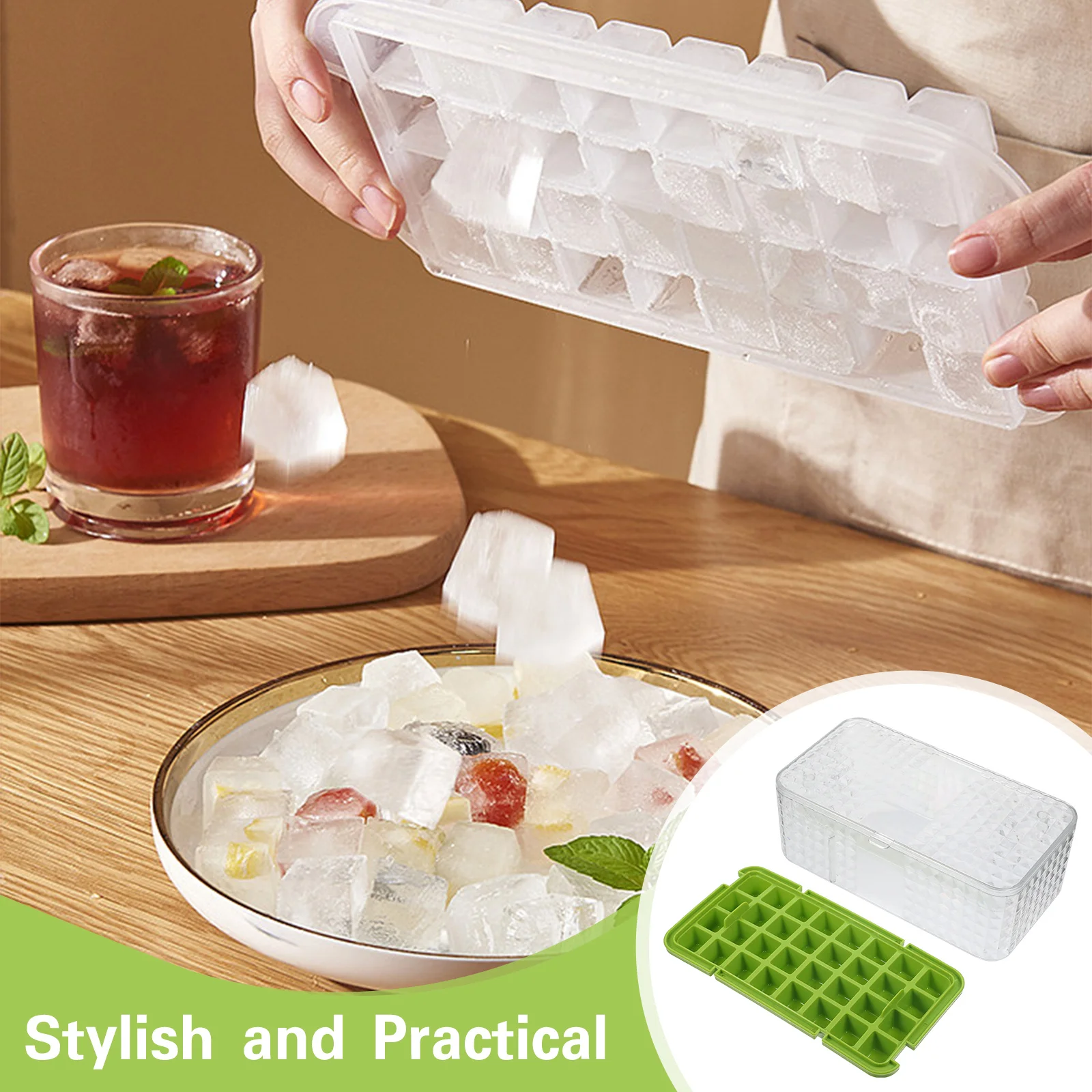 

Practical Ice Mold 32 Grids Appearance Easy to Use for Freezer Chocolates Candies Small Snacks Making