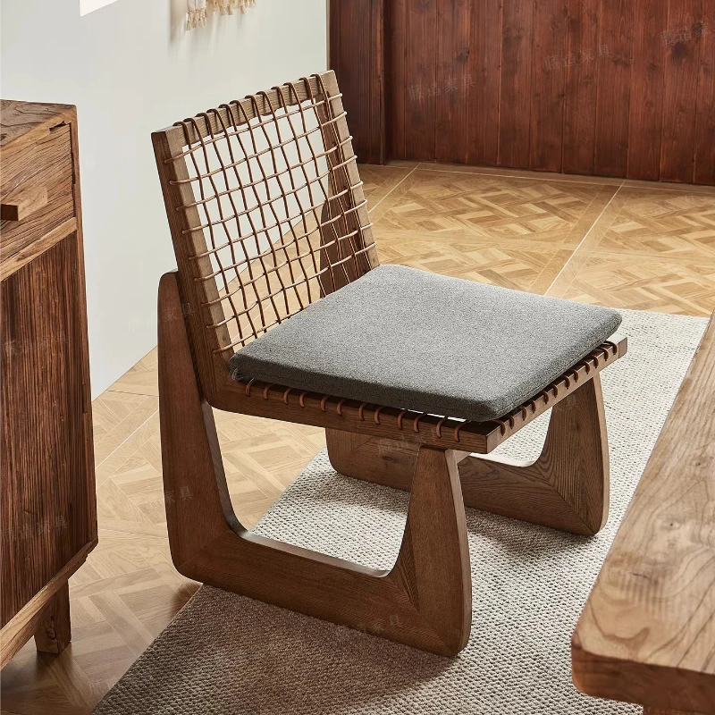 Homestay Armchair Café Chairs Bedroom Comfy Kitchen Backrest Café Chairs Floor Wood Furniture Кофейный Стул MH40KFY