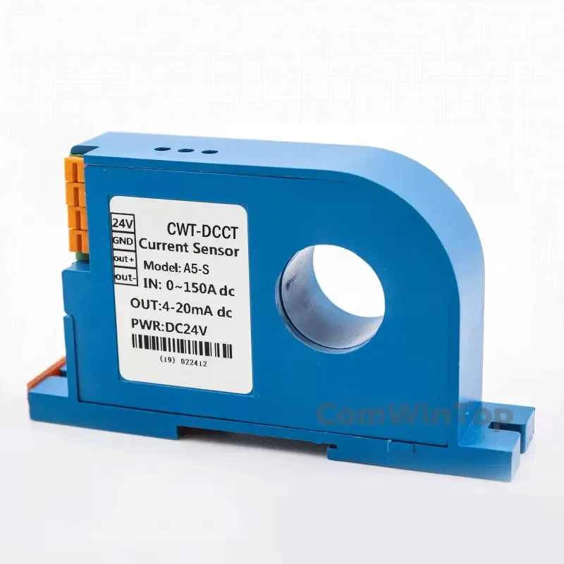 DC 0-200A Input 4-20mA/RS485 output Din type Current Transmitter closed loop Perforated DC ampere signal transducer current