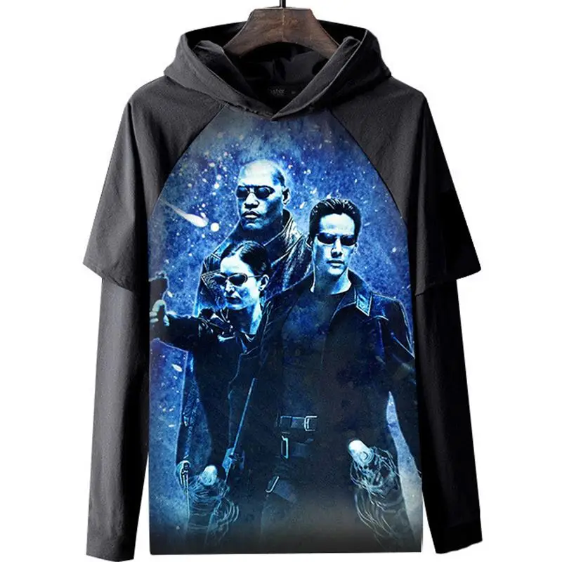 

New Hackers Empire Long Sleeve Hooded 3D Printed Movie Clothing Unisex Polyester T-Shirt Cartoon Anime Theme Breathable Fade ...