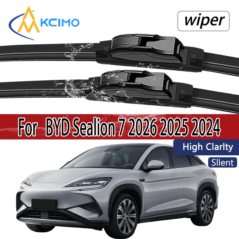 For BYD Sealion 7 2026 2025 2024 Front Windshield Wiper Blades 2pcs Windscreen Window Accessories