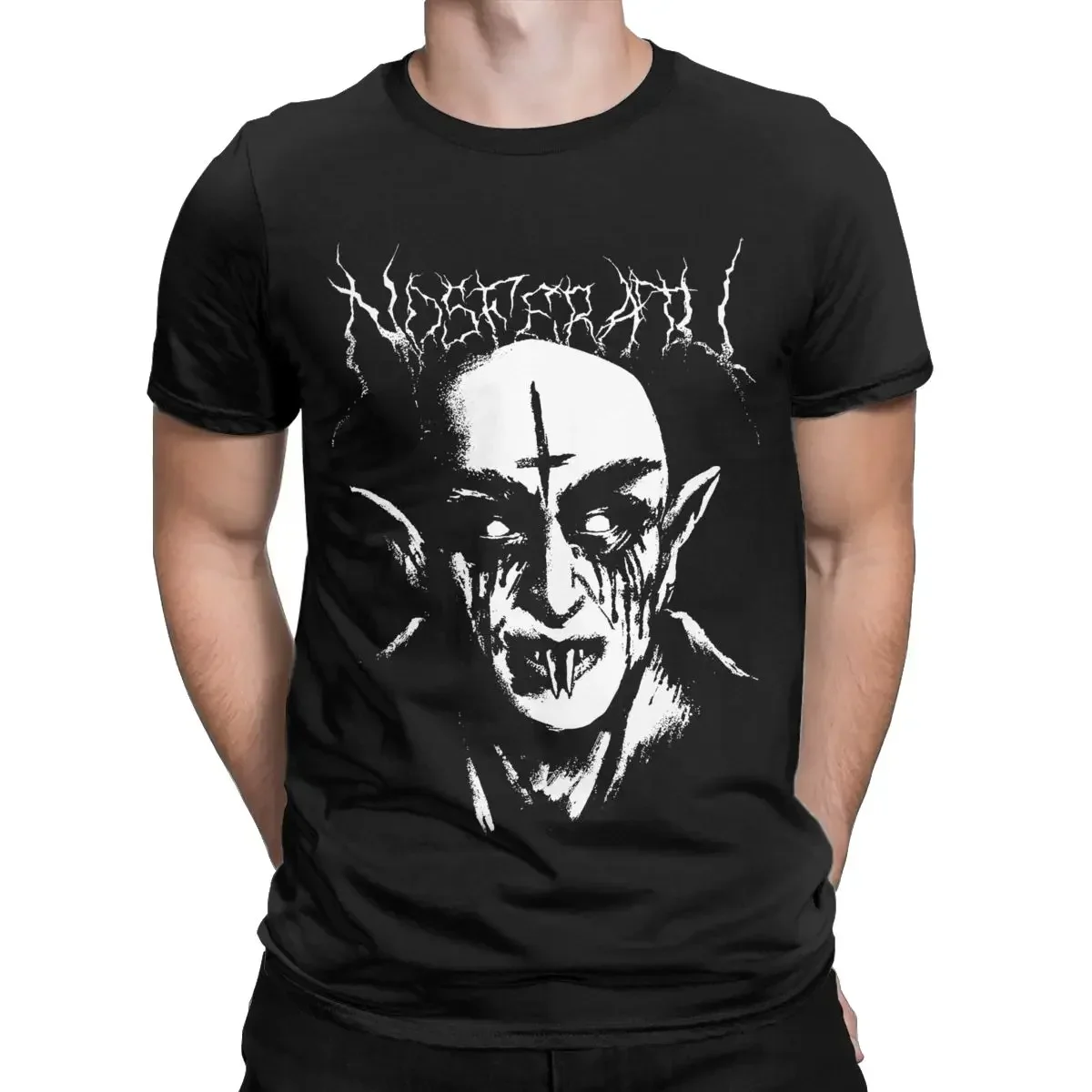 Black Metal Nosferatu Men\'s T Shirts Fashion Tees Short Sleeve Round Neck T-Shirt 100% Cotton Gift Idea Clothes