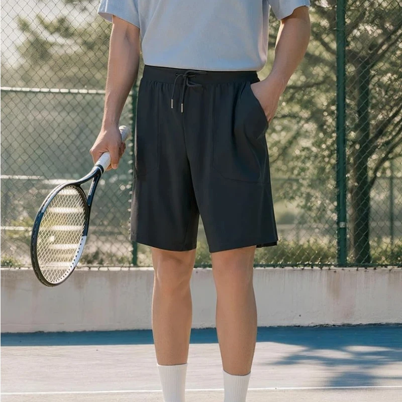 Men Quick Dry Sports Shorts Elastic Waist Breathable Training Running Gym Casual Pants