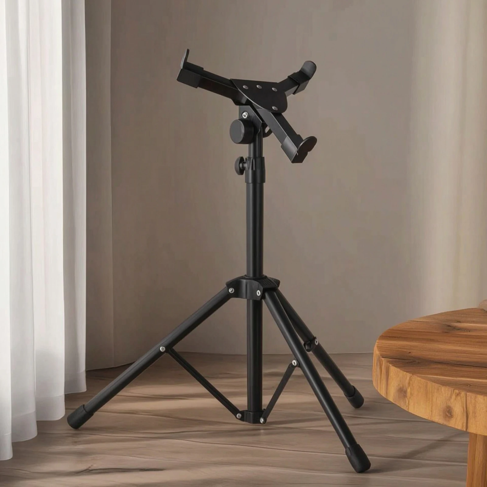 Snare Drum Stand Non-Slip Snare Stand Drum Holder with Tripod Base Heavy-Duty Compact for Drummers, Studios, Practice Rooms
