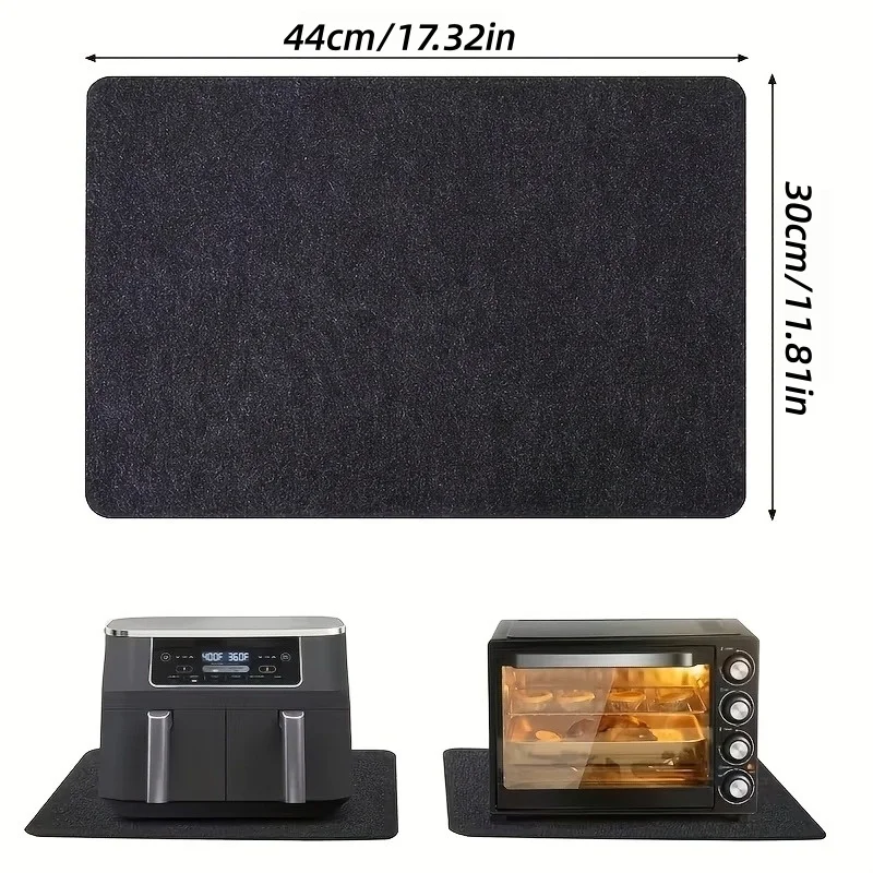 1/2pcs Air Fryer Kitchen Appliance Protective Mat, Felt Heat-Resistant Insulating Pad, Coffee Maker Heat Insulation Mat2