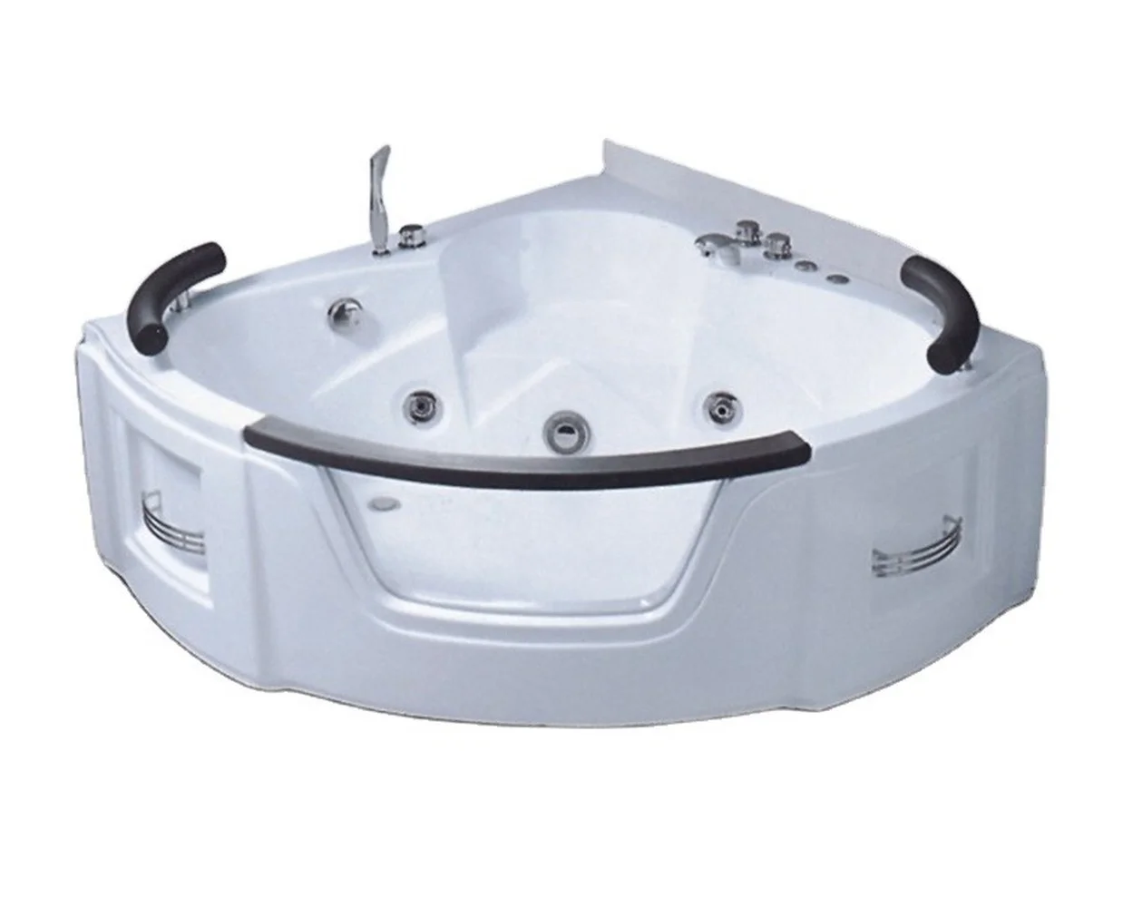 Double 2 Persons Whirlpool Massage Corner Spa Tub Massage Acrylic Bathtub