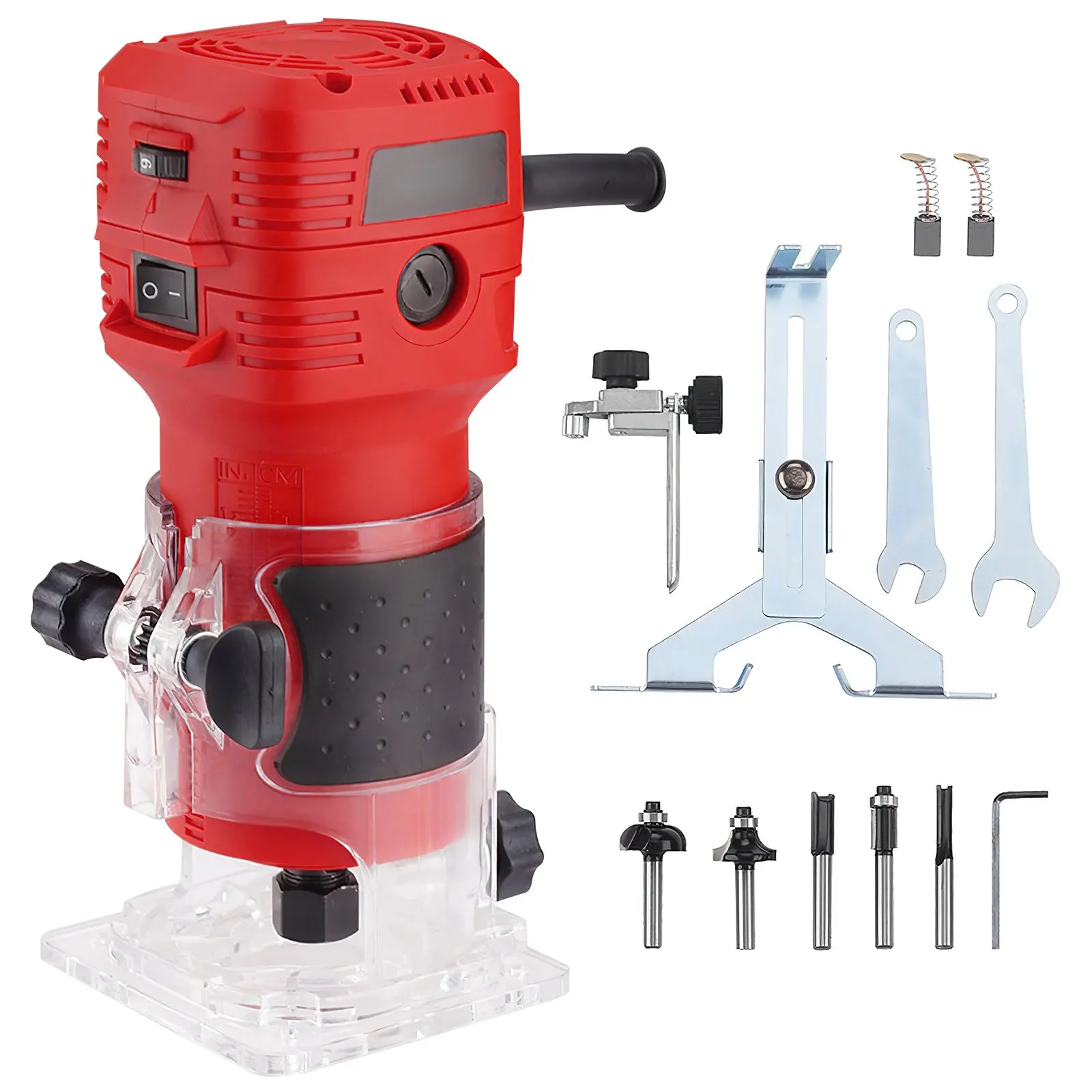 650 واط الكهربائية جهاز توجيه الخشب الكهربائية المتقلب النجارة طحن النقش الشق التشذيب آلة نحت راوتر أداة 32000 دورة في الدقيقة #1