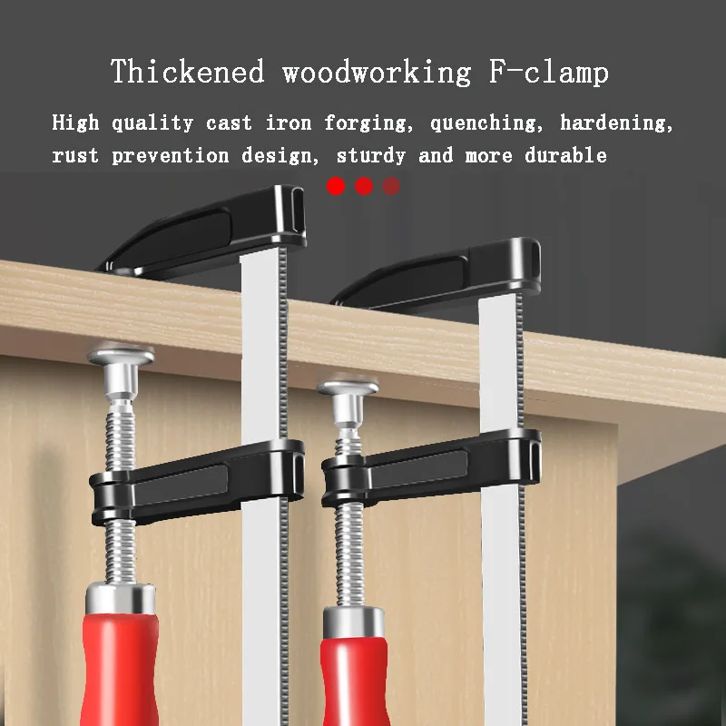 

Thickened Woodworking F-shaped Fixture Woodworking Fixed Fast Clamping Non Deformable Heavy-duty Panel Clamping Metal Clamping