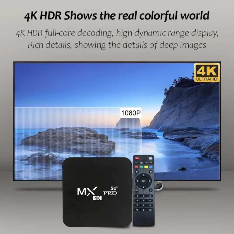 2026New TV Box Upgraded Android 11 4G 5G Dual-WIFI 4K HD H.265 3D Video Media Player Home Theater For TV Set Top Box