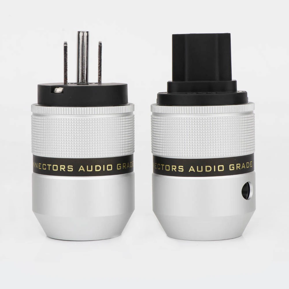 HIFI IEC หัวต่อตัวเมียแจ็คขั้วต่อสายไฟกระแสสลับ15A สายไฟหลัก EU/US ออดิโอไฟล์ DIY