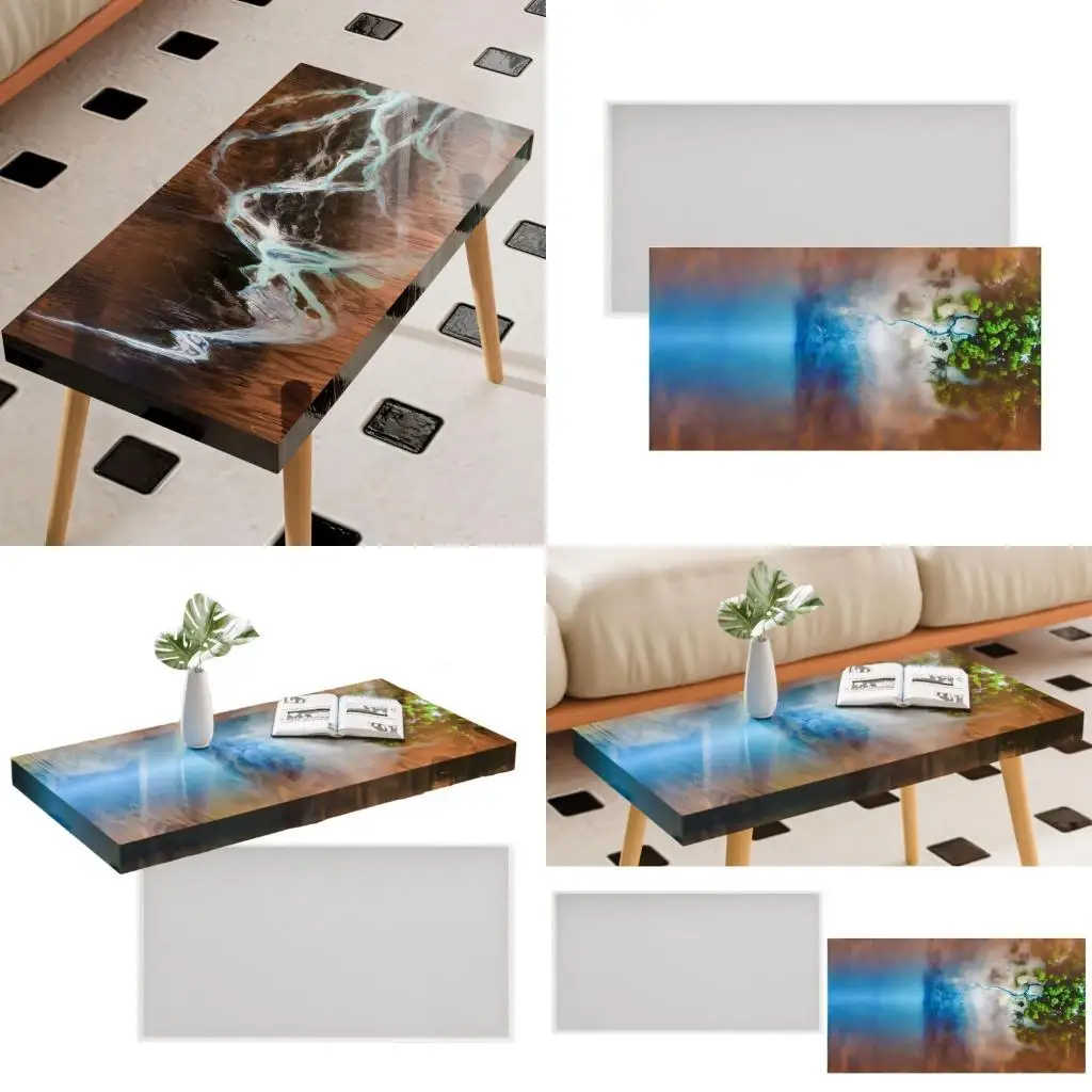 

J78F Гибкая силиконовая форма прямоугольной формы, формы для творчества, настольная форма для эпоксидной смолы