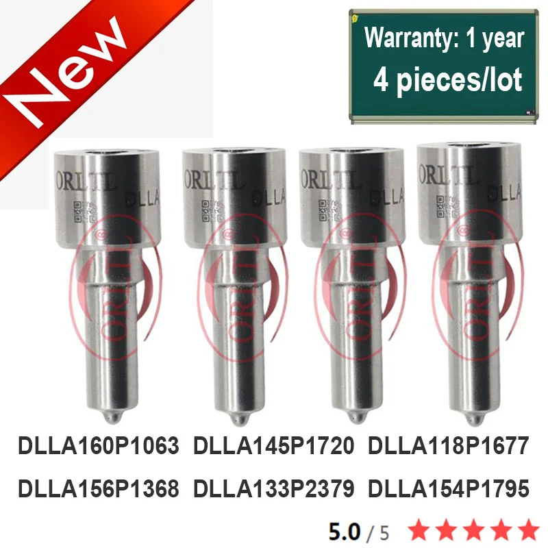 4PCS DLLA160P1063 DLLA145P1720 Black Coated Needle Nozzle DLLA118P1677 DLLA156P1368 DLLA133P2379 DLLA154P1795 for BOSCH injector