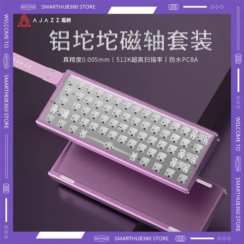 

New AJazz ALUX60 TITAN Wired CNC Aluminum Mechanical Keyboard Kit 8000HZ Cover Key Hot Swappable Keyboard Custom Axis Boys Gift