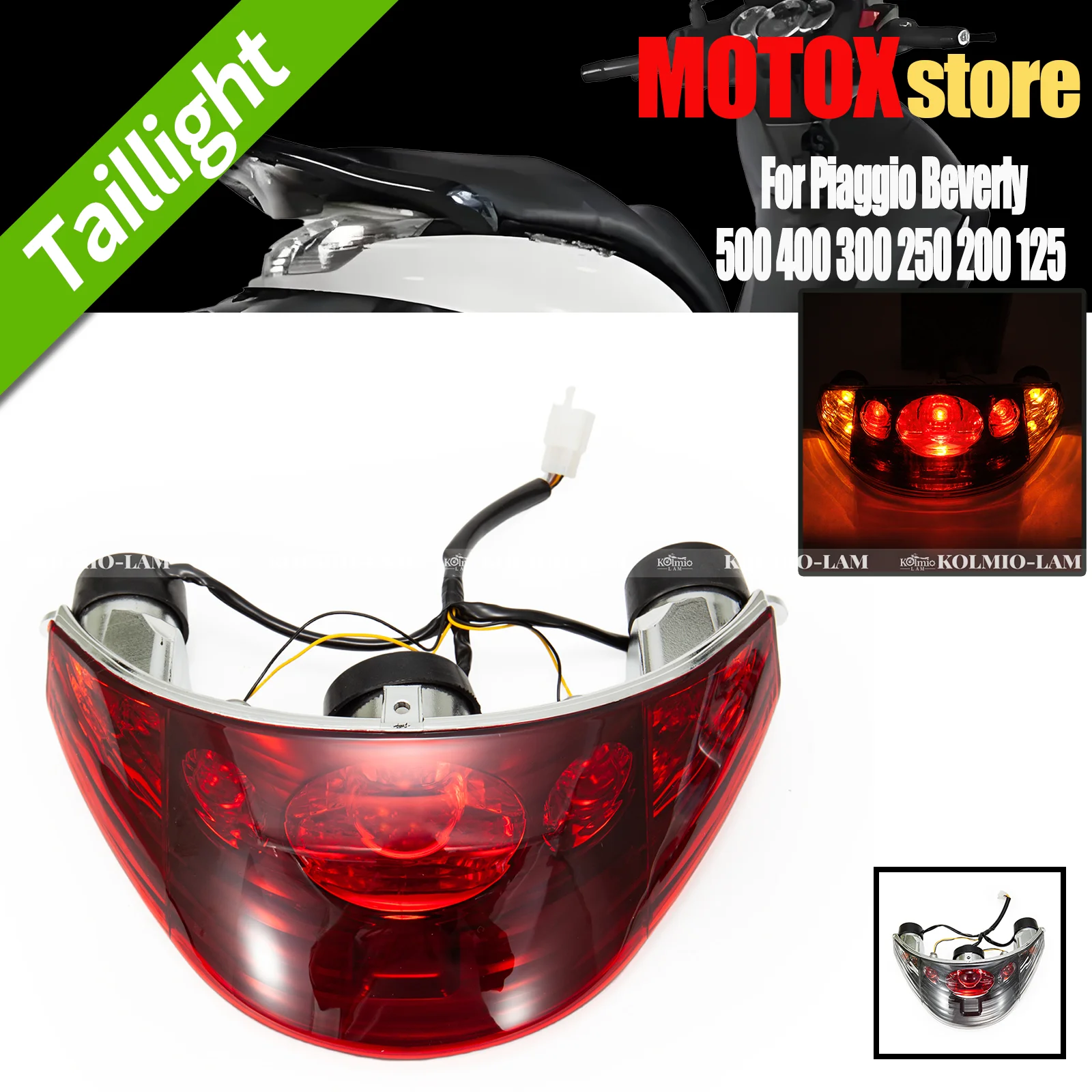 

Motorcycle Accessories Tail Light Taillight Fit for Beverly 125 200 250 300 400 500 LED Turn Signal Tail Light