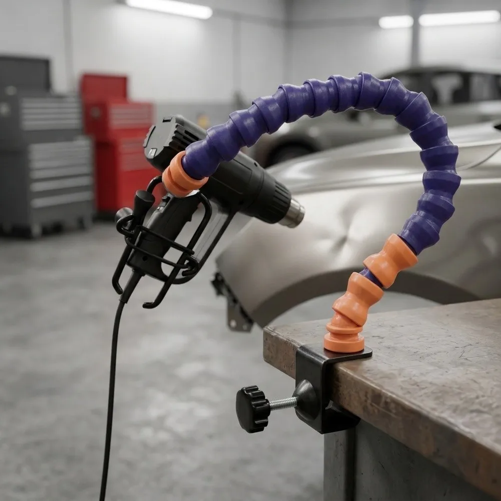 Workshop Heat Tool Rack for Car Dent Removal Tools Offering Secure Resting Position and Easy Transport Between Locations