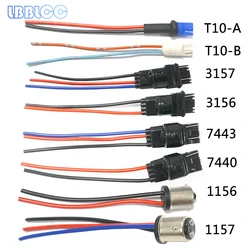 1X T10 W5w Bulb Male Socket Plug 1156 Ba15s Base Led Adapter Conector Holder T20 1157 Bay15d 7440 Car Lamp Extended Wire Harness