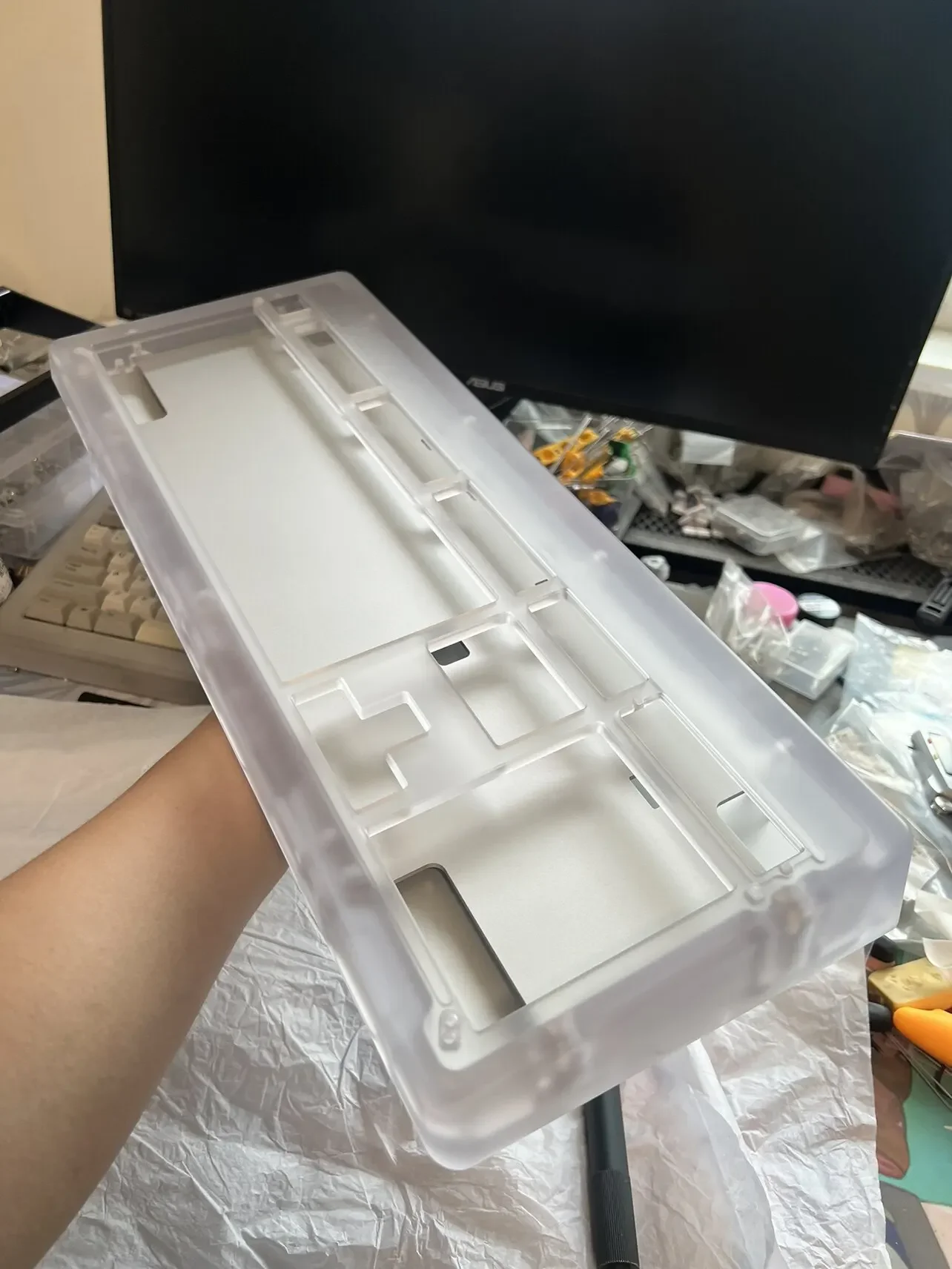 Capacitive Keyboard Customized 10X Shell Aluminum PC Material pfu R1 R2 R3S