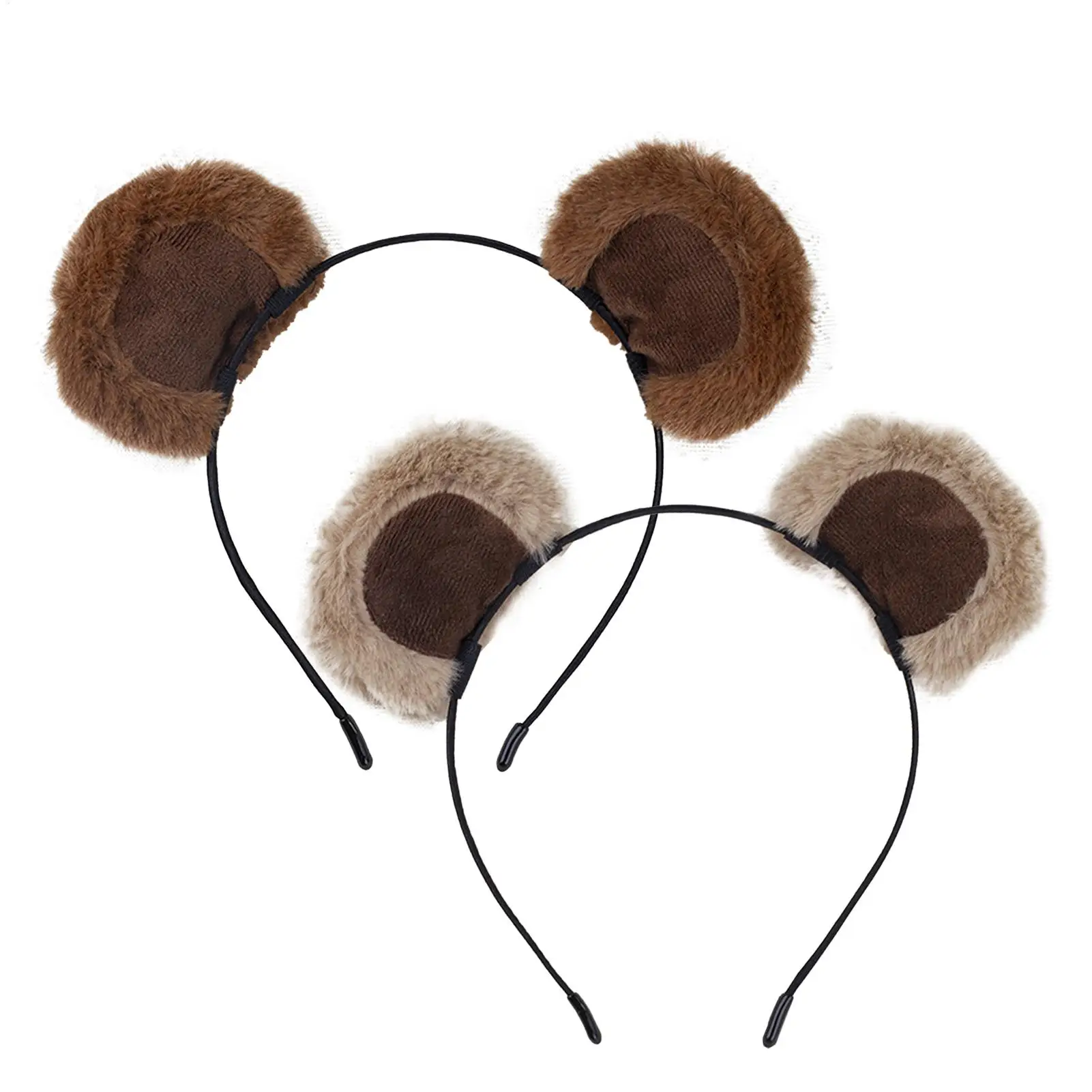 Diademas de peluche con orejas de oso, diadema suave con orejas de ardilla, accesorios para la cabeza para niñas, accesorios elásticos para maquillaje, accesorios de disfraz para niños y adolescentes
