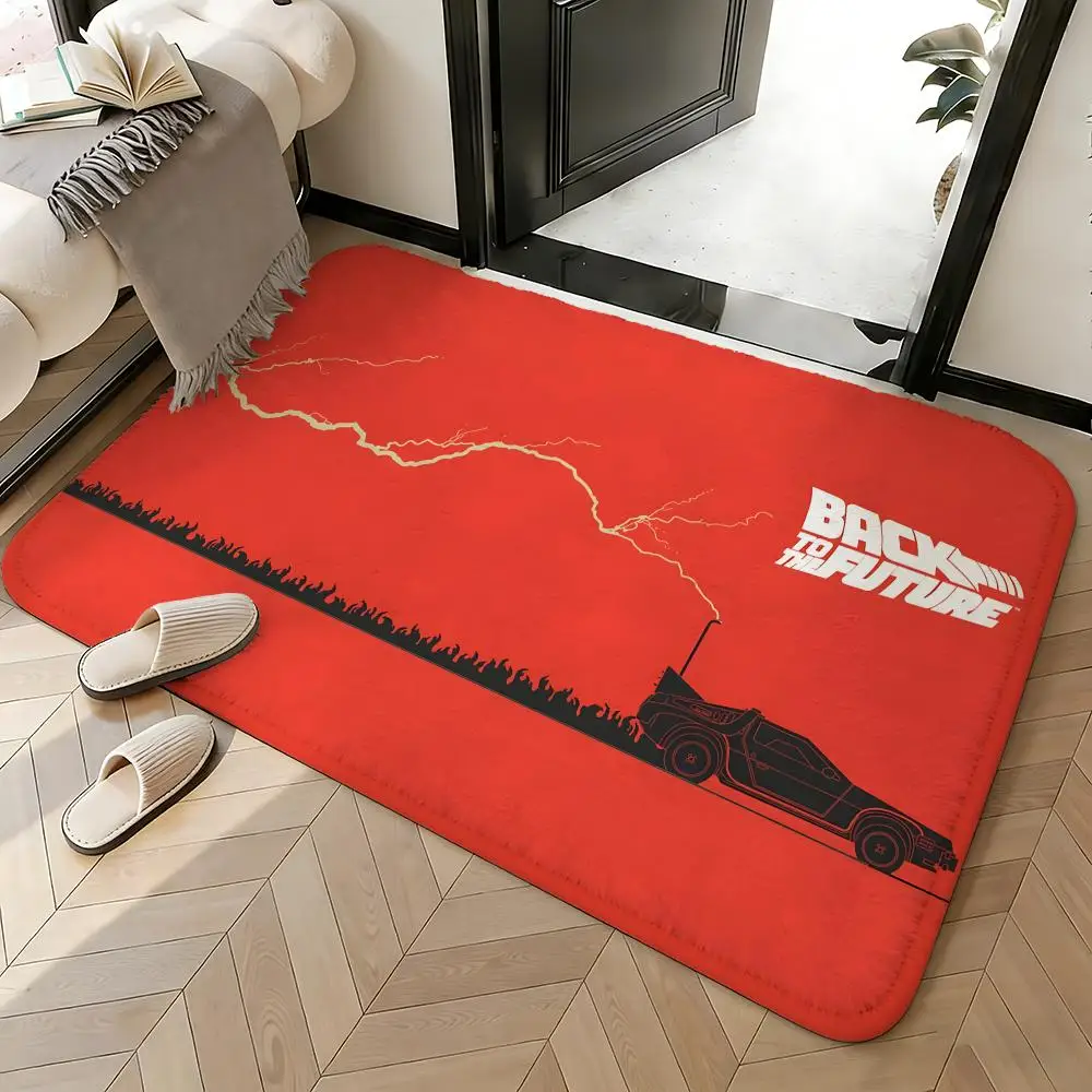 Soft Absorbent Non-Slip Rug Movie Back To The Future Floor Mat Home Decor Doormat Bedroom Floor Mat Shower Carpet