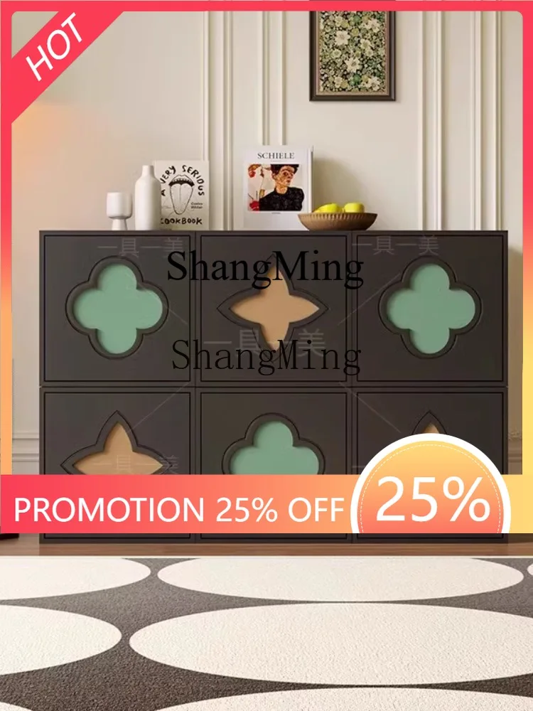 

ZYY Exquisite Premium Retro Solid Wood Chest Cabinet Modern Simple Wind Storage Cabinet Home Living Room Locker