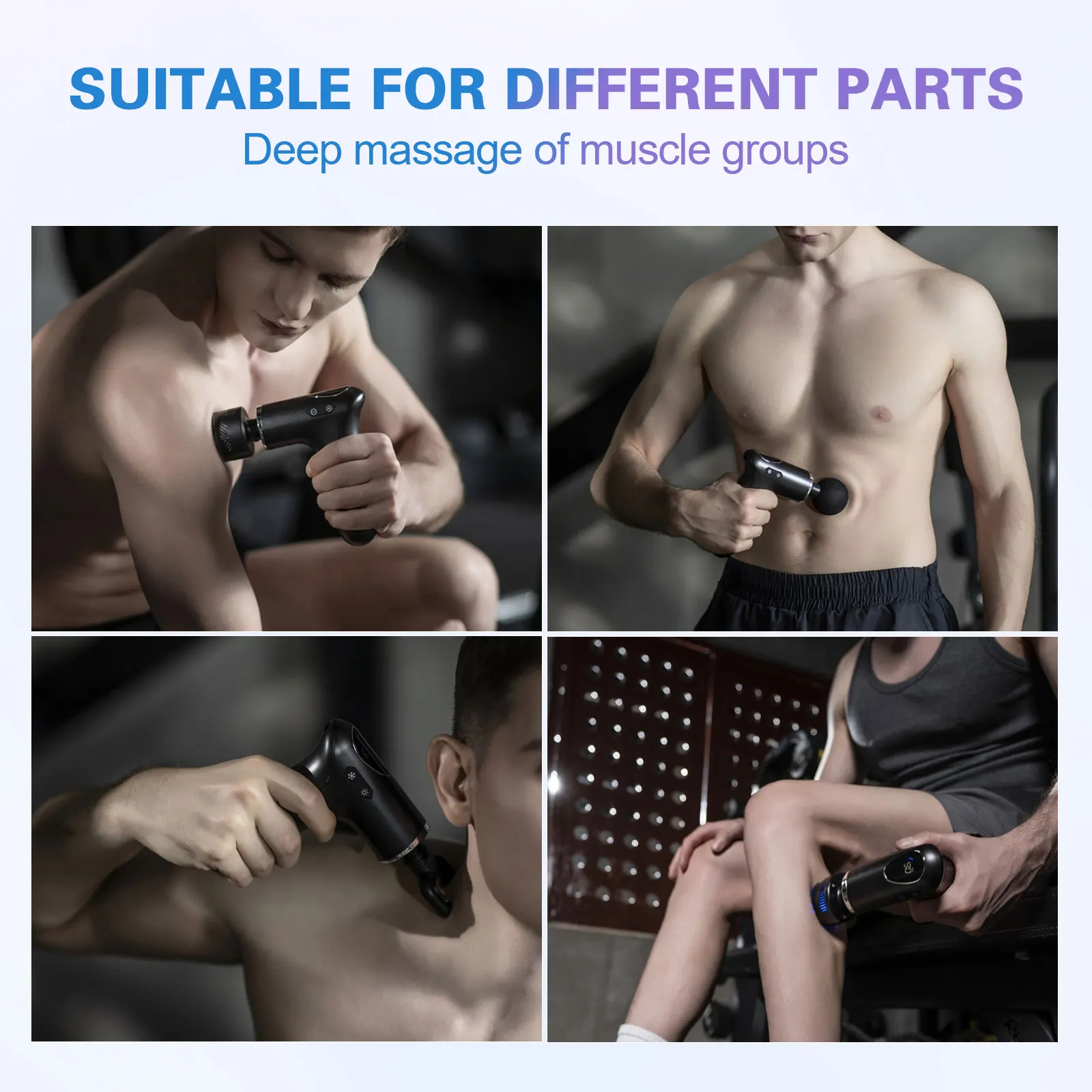 New Design Compact Cold Hot Massage Gun Cordless Fascia Gun Massager Muscle Vibration Massage Gun for Sports Recovery