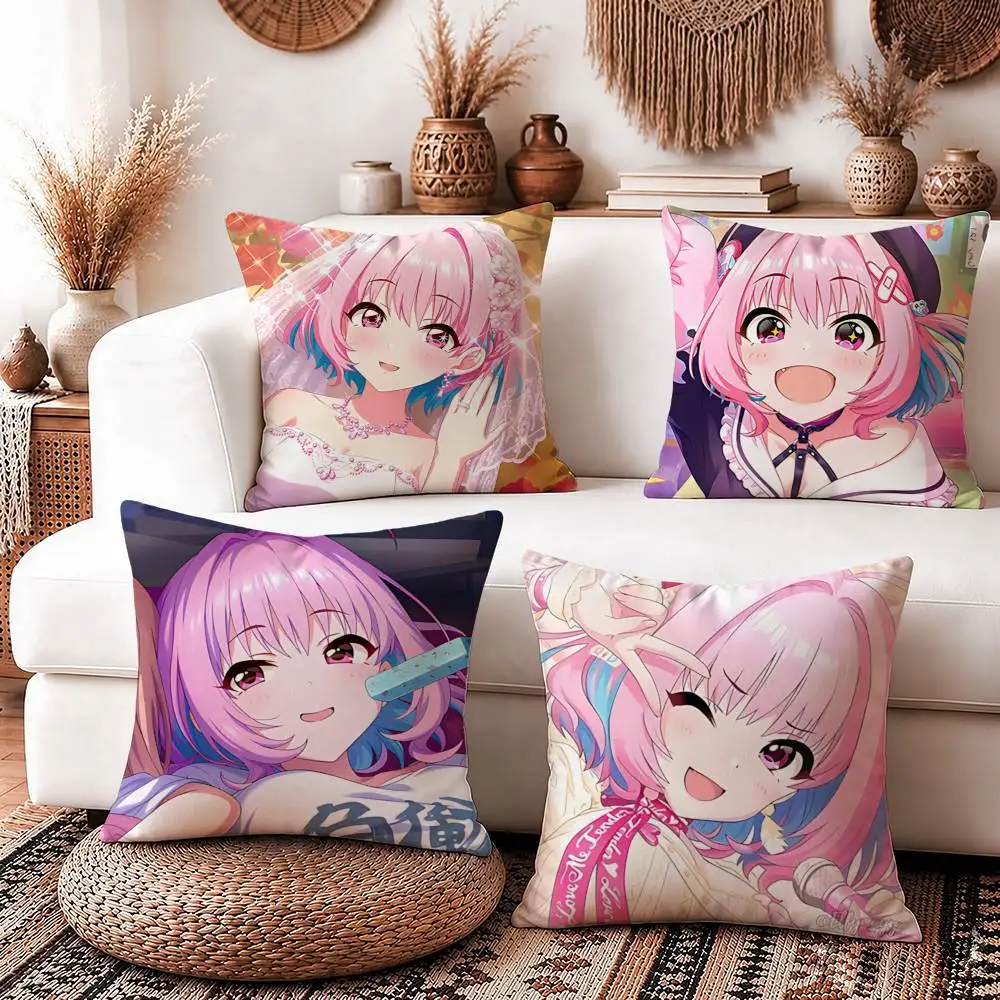 Chaotic Idol Riamu Yumemi Square Sofa Pillow Cover Solid Color Living Room Home Decor Cushion Case