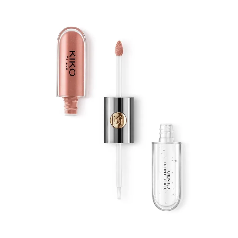 Kiko Unlimited Double Touch Liquid Lipstick Transparent Mirror Lip Gloss Oil Sexy Rich Paste Naked Milk Tea Currant Red Makeup