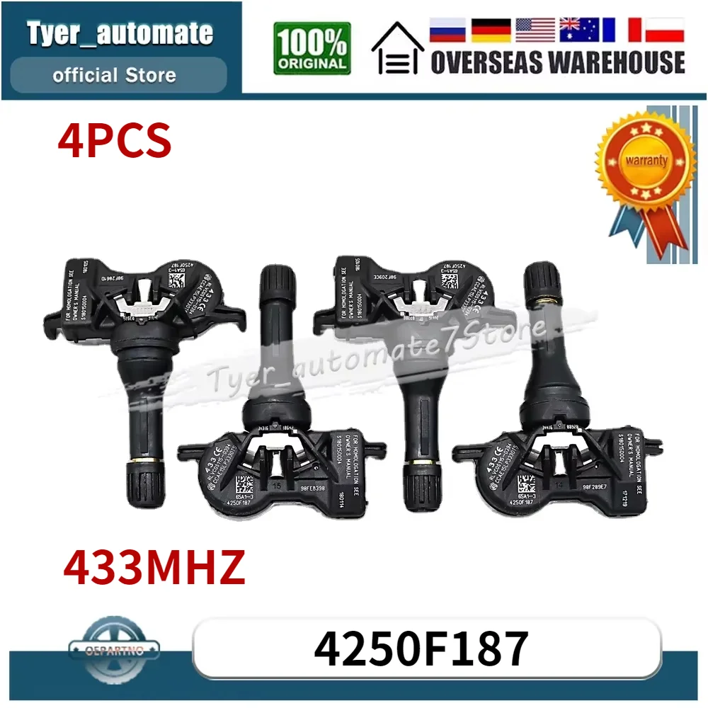 

4250F187 4250C275 Tire Pressure Sensor TPMS 433MHz For Citroen C-Zero Fiat Fullback Mitsubishi Lancer Pajero Peugeot 4008 ION