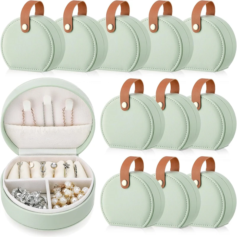 

Mini Jewelry Organizer Display Travel Jewelry Case Boxes Earrings Necklace Ring Portable Handbag Jewelry Box Leather Storage
