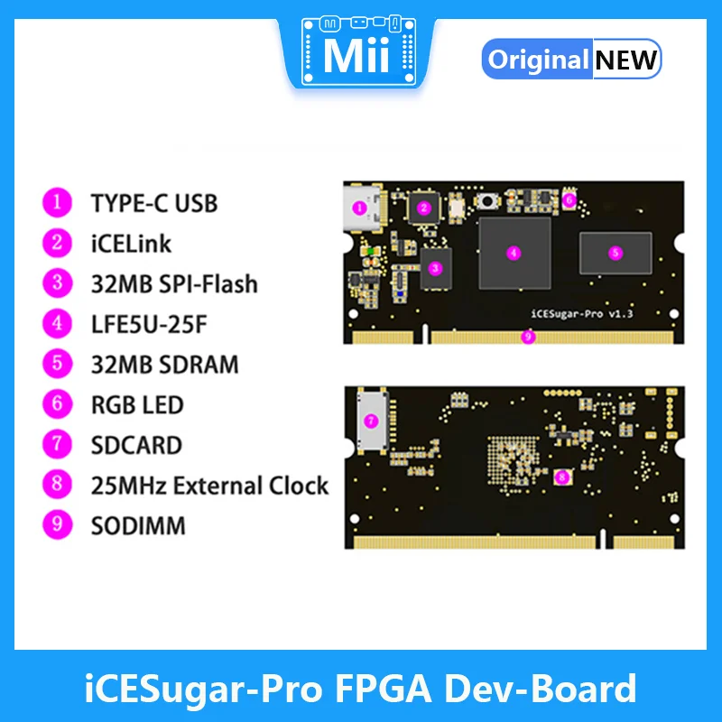 Icesugar-Pro Fpga Development-Board Rooster Ecp5 RISC-V Linux Sodimm Module