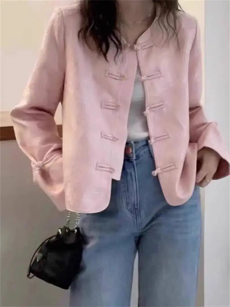 

Новая куртка в стиле ретро в китайском стиле, весенняя женская одежда, улучшенное пальто Cheongsam с вышивкой G887