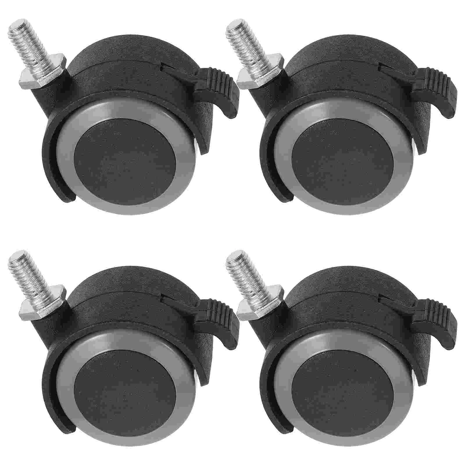 

4 Pcs Replaceable Office Chair Casters Shopping Wheels Wheelbarrow Pvc for Wheelchair