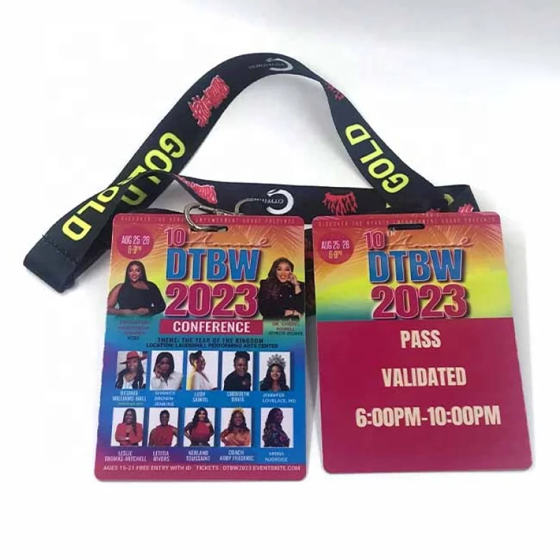 

Custom Printing Plastic Pvc Lanyard Name Tag VIP PASSES Event Badges For Events And Trade Shows