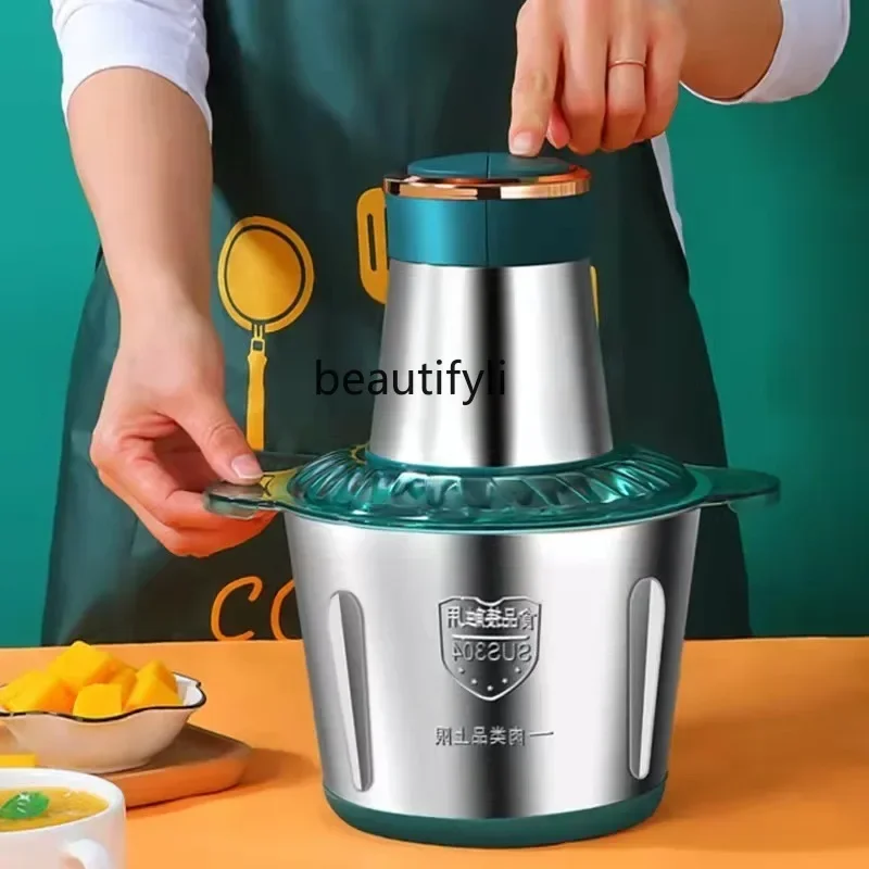 

smt61 Cooker Small Stainless Steel Electric Garlic Grinder Household Meat Grinder