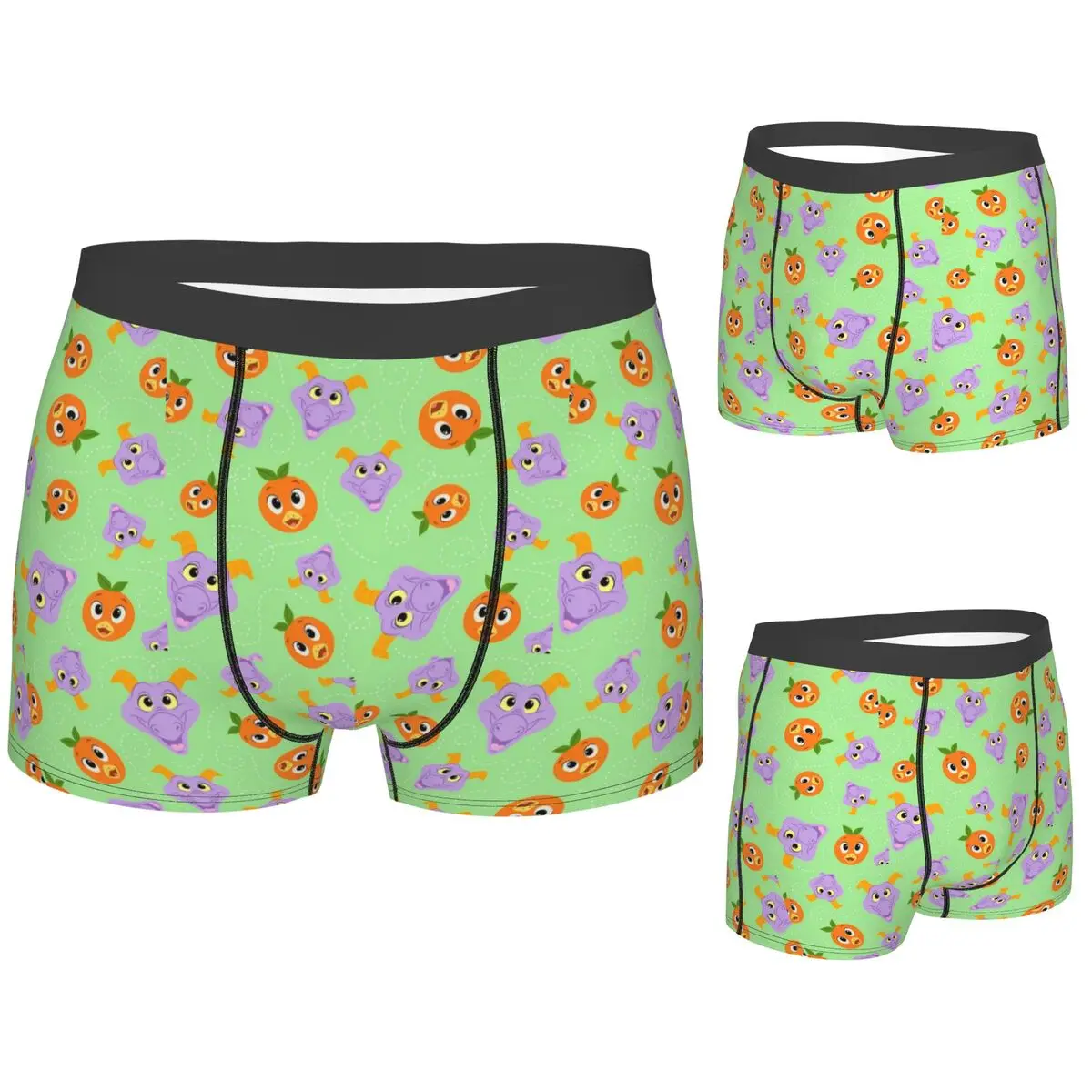 

Boxer Underpants Shorts Festival Fresh Figment And Orange Bird Panties Men Comfortable Underwear for Homme Man Boyfriend Gifts