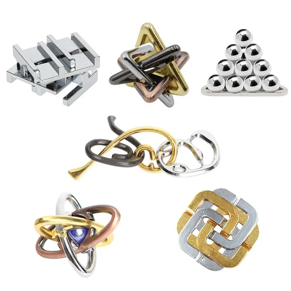 Luban Lock alliage casse-tête Puzzle jouets casse-tête déverrouiller jouet déverrouiller jouet 3D Puzzle rétro IQ Luban serrure Puzzle jouet enfants cadeaux