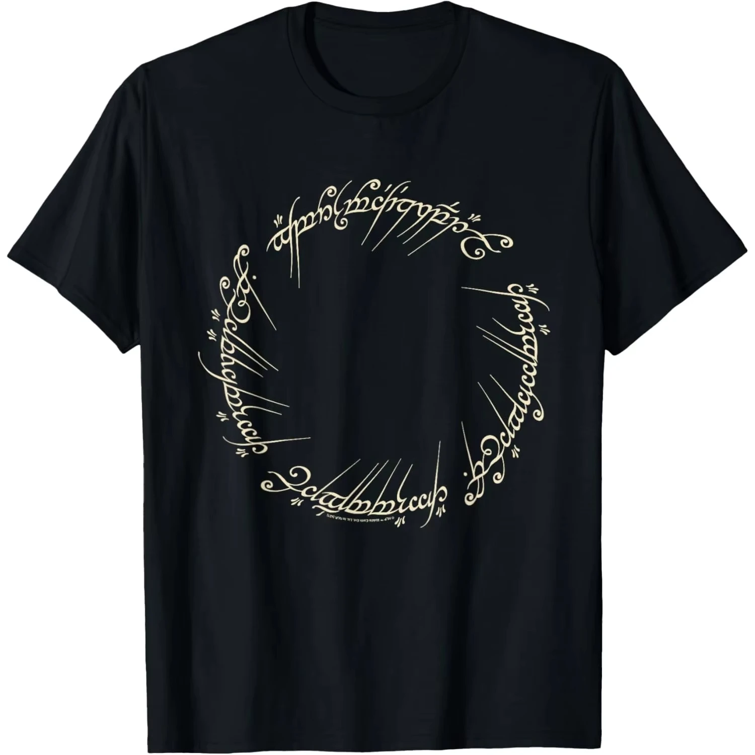 2026 New One Ring Inscription T-Shirt Soft Cotton Crew Neck Tee for Men