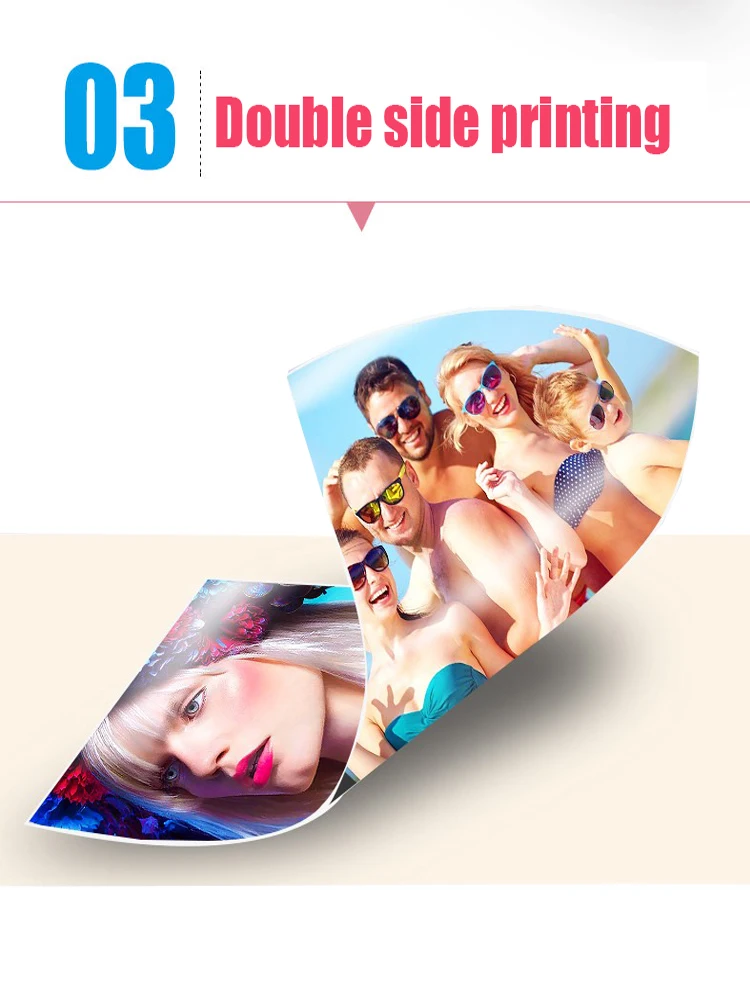50 Blatt 105 g A4 doppelseitig beschichtetes hochglänzendes Fotopapier von Laserdrucker für den Druck von Menübildern und Bildern – Detail 4