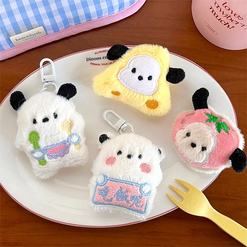 Sanrio Pluche Sleutelhanger Pochacco Kawaii Sleutelhanger Gevulde Rugzak Hanger Tas Decoratie Meisje Speelgoed