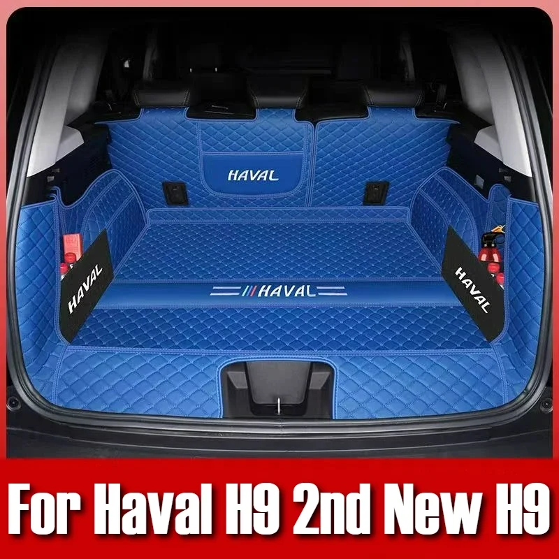 

Автомобильные аксессуары 2024 2025 для Haval H9, 2nd New H9, защита багажника, коврик из искусственной кожи, водонепроницаемая подкладка для багажника, ковры