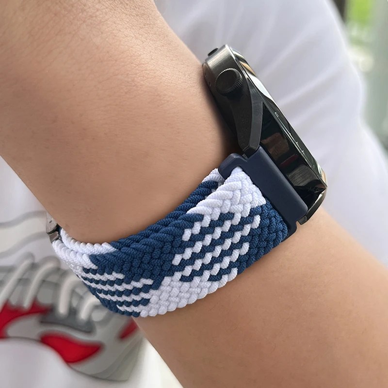 20/22 مللي متر الفرقة ل سامسونج غالاكسي ساعة 4/الكلاسيكية/46 مللي متر/42 مللي متر/نشط 2 جير s3 مضفر مطاطا سوار هواوي GT/2/GT2/3 برو حزام