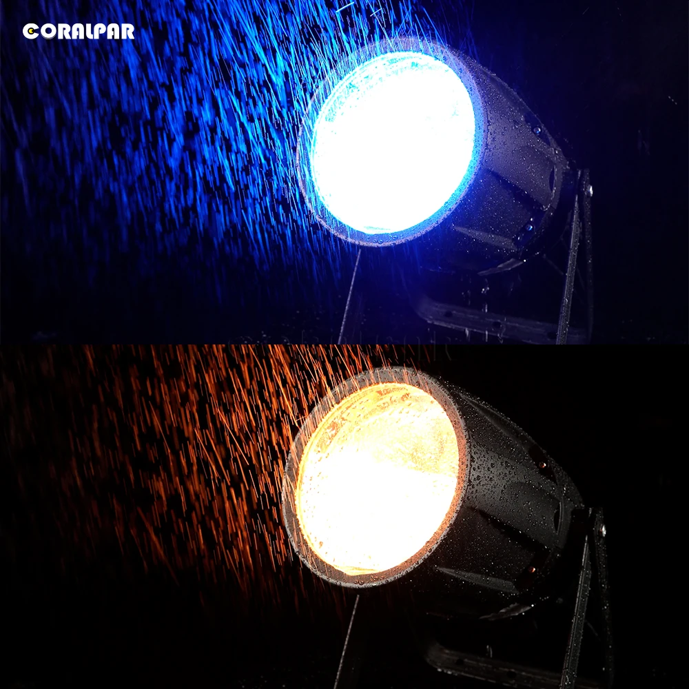 Imagem -06 - Coralpar-led Cob Zoom Par Iluminação Luz Impermeável Rgbw 4in Ip65 Iluminação de Palco para Exterior Casamento dj Igreja Bar dj 300w