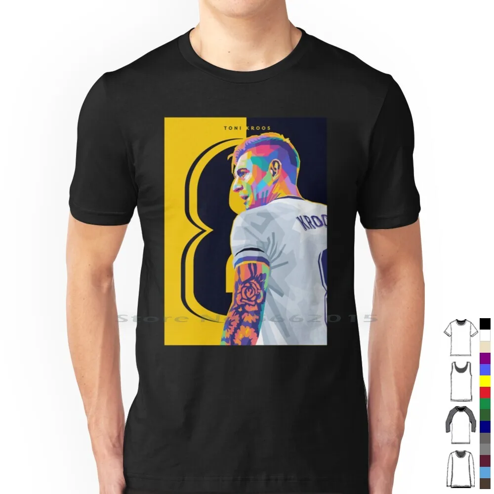 Toni Kroos Wpap Pop Art 100% Cotton T Shirt Lamine Yamal Crotia Soccer Football Lionel Ronaldo Frenkie De Jong Toni Kroos Luka