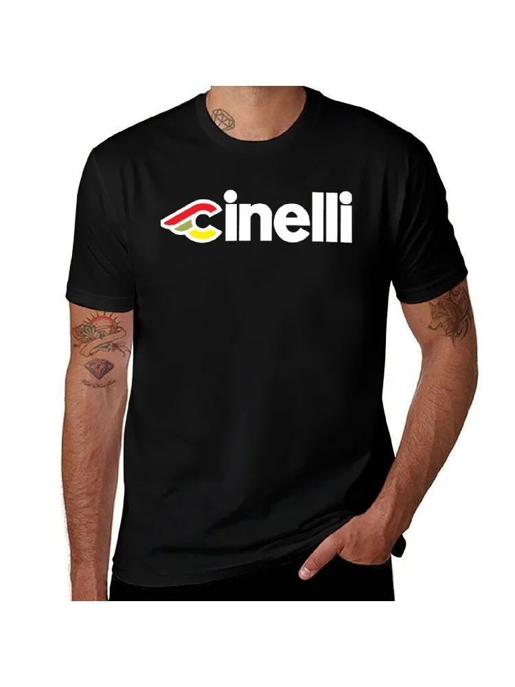 AliExpress NONE Cinelli Bikes Bicycle Logo T-Shirt street wear vintage anime shirt blue lock mens funny t shirts