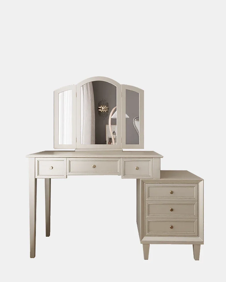 American Light Luxury Dresser Bedroom Modern Minimalist Desk All-in-One Cabinet High-End Elegant Dresser furniture