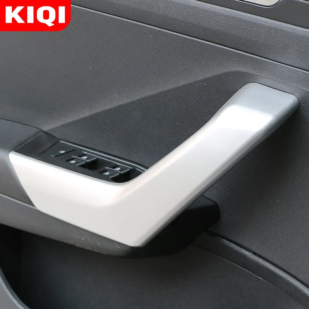 For Volkswagen VW T-ROC TROC 2018 - 2023 4Pcs/set  ABS Car Inner Door Armrest Handle Cover Trim Sticker Interior Accessories
