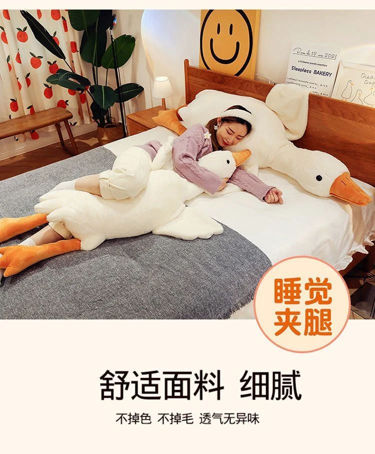 50-190 cm Kawaii Große Gans Stofftier Ente Rosa Riesige Gans Plüschtiere Schlafkissen Große Weiche Puppe Geschenke für Kinder – Detail 7